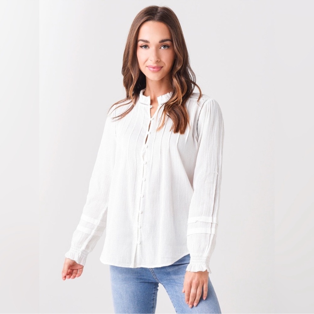 Faherty | Willa Cotton Top | Size Large